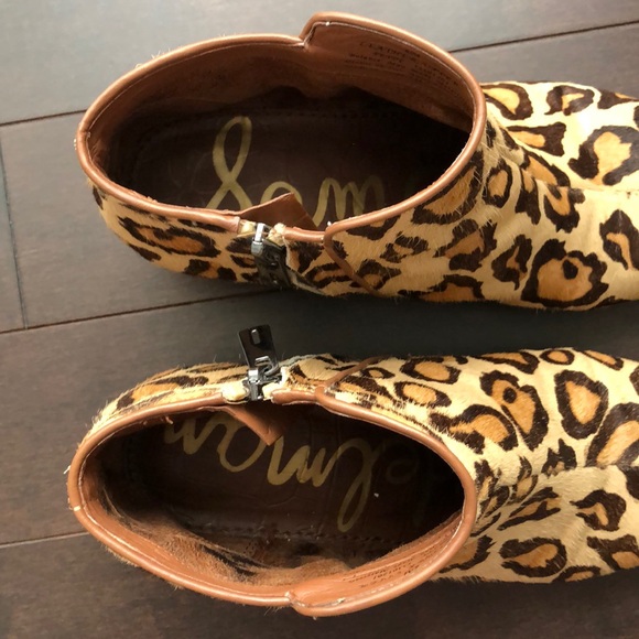 Sam Edelman Calf Hair Cheetah Petty Booties - Picture 7 of 16